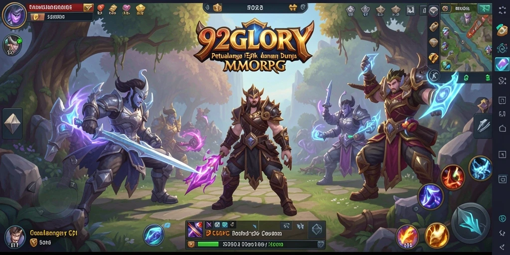 Tampilan gameplay <strong>92GLORY</strong> yang mendebarkan di dunia MMORPG.