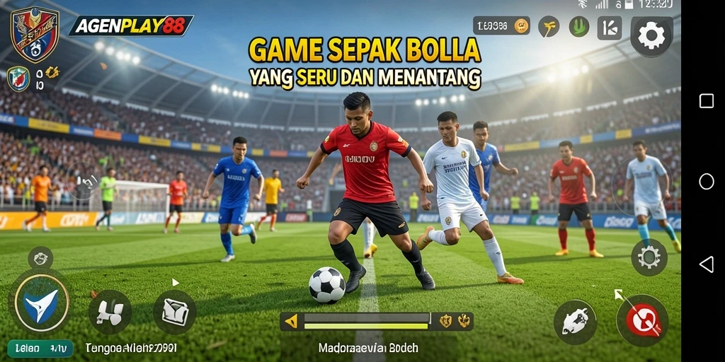 Tampilan menarik dari gameplay AGENPLAY88 yang penuh aksi sepak bola.