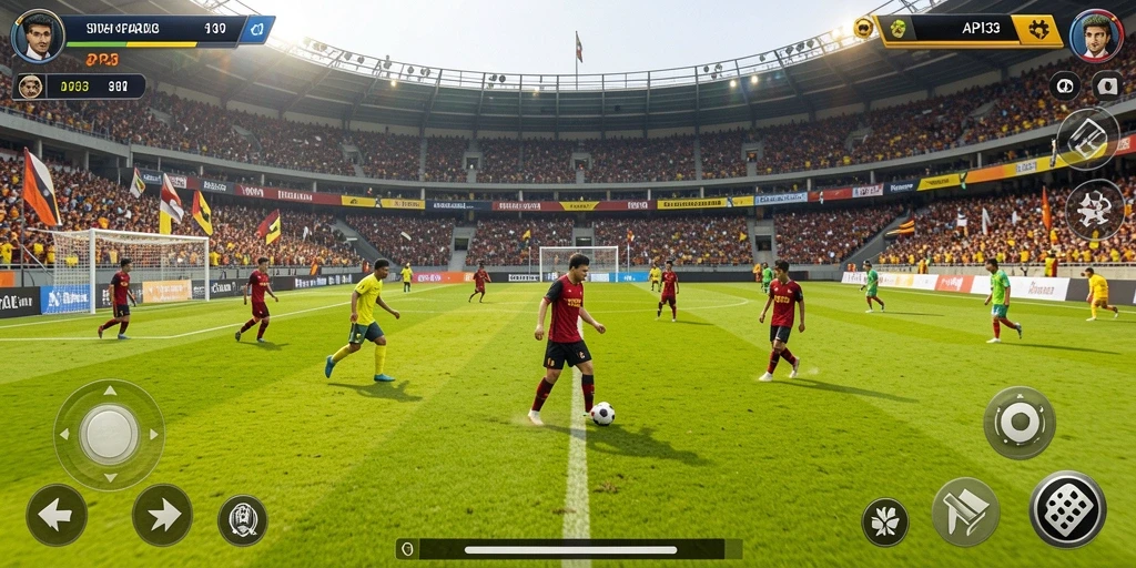 Tampilan menarik dari gameplay sepak bola dalam API33.
