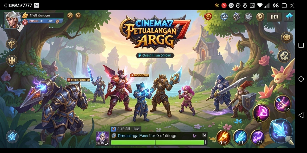 Screenshot gameplay <strong>CINEMA777</strong> yang menunjukkan pertarungan epik dalam dunia ARPG.