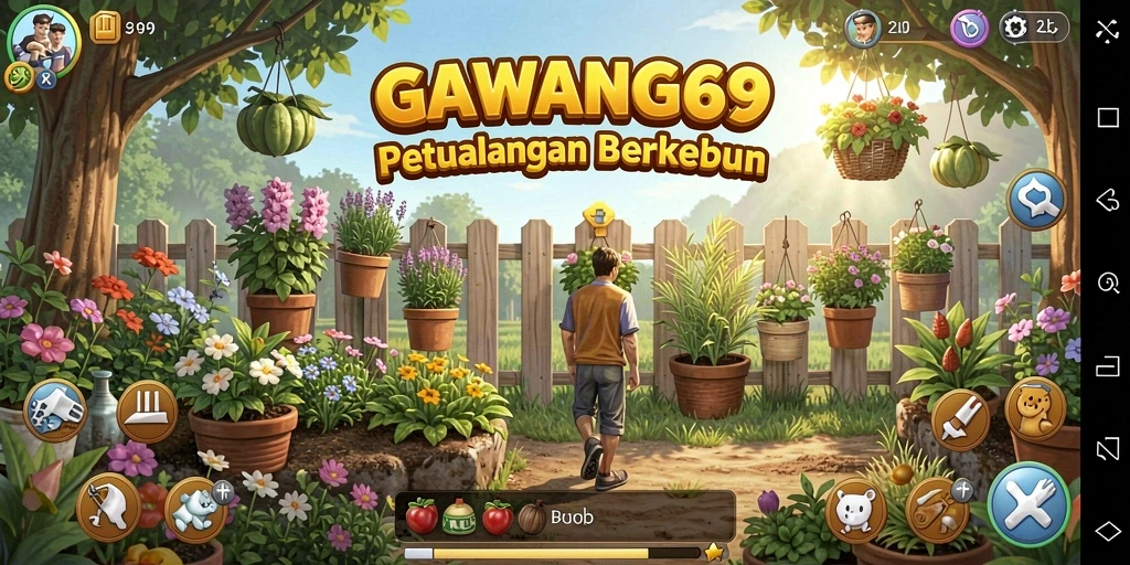 Tangkapan layar GAWANG69 menampilkan kebun yang indah dan aktivitas berkebun yang seru.