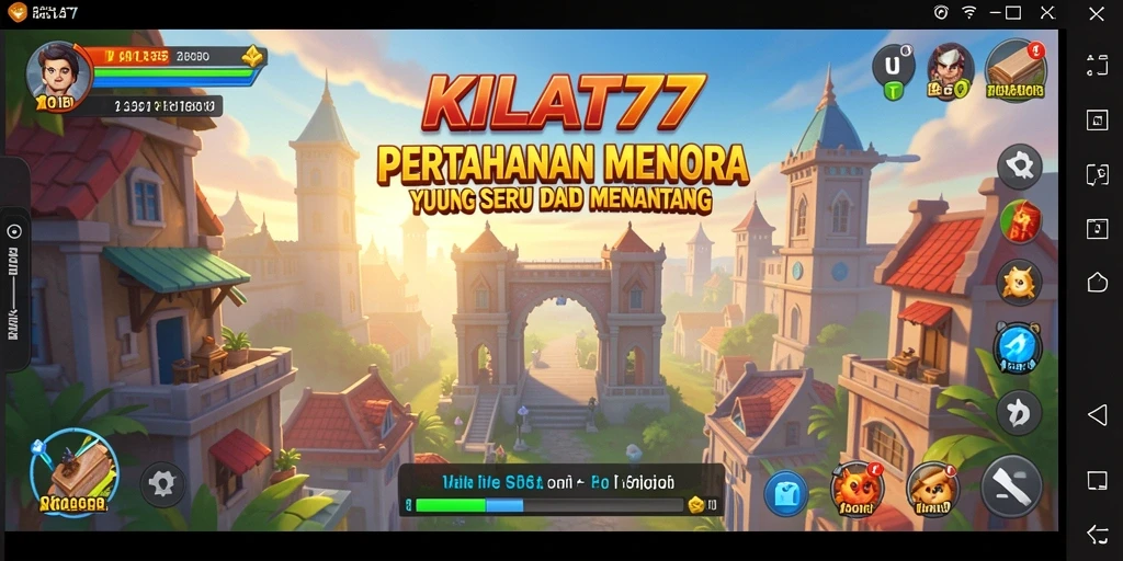 Screenshot KILAT77 menampilkan gameplay Tower Defense yang menarik.