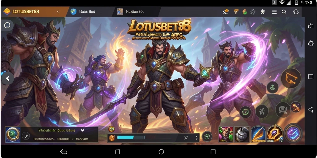 Screenshot LOTUSBET88 menampilkan pertarungan seru di dungeon.