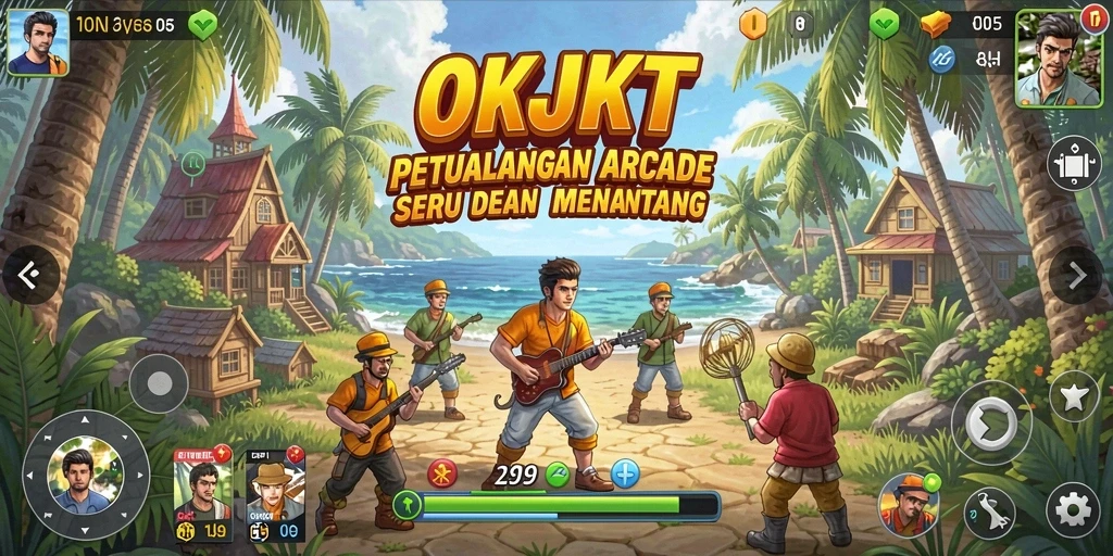 Screenshot menampilkan aksi seru dalam gameplay Arcade.