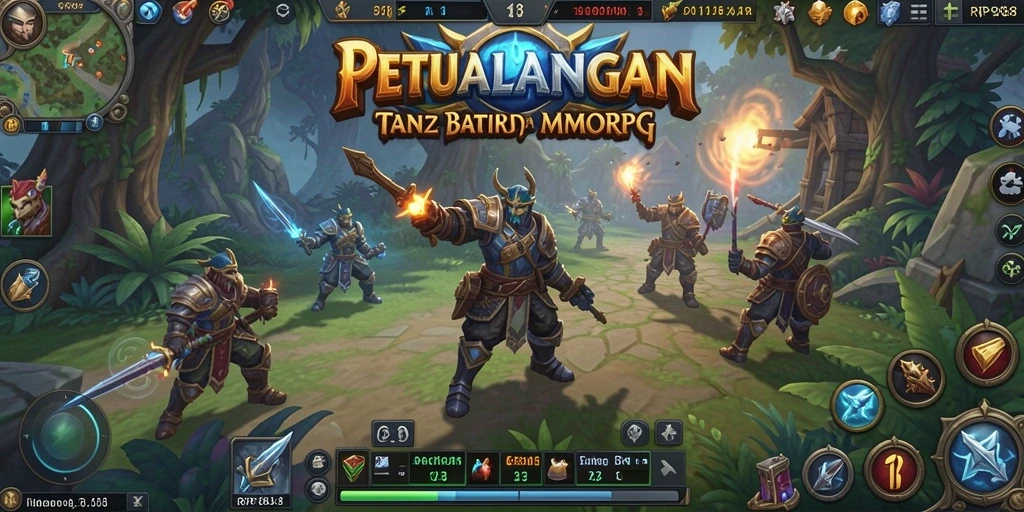 Screenshot RP888 menampilkan aksi seru dalam pertempuran MMORPG.