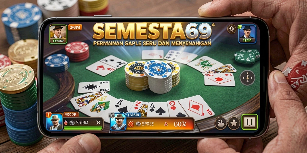 Screenshot gameplay SEMESTA69 menunjukkan momen seru permainan Gaple.