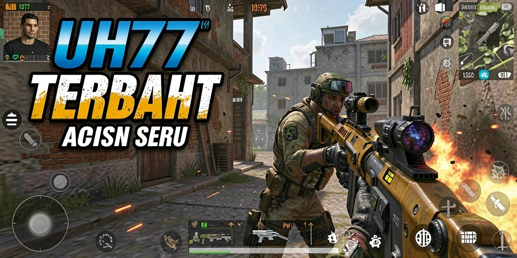 Gameplay UH77 dengan aksi mendebarkan dalam pertempuran FPS.